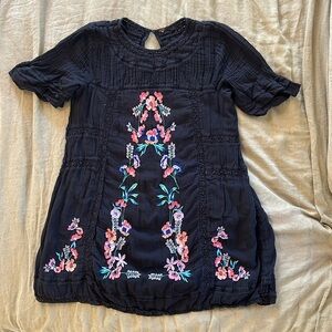 Free people black embroidered dress